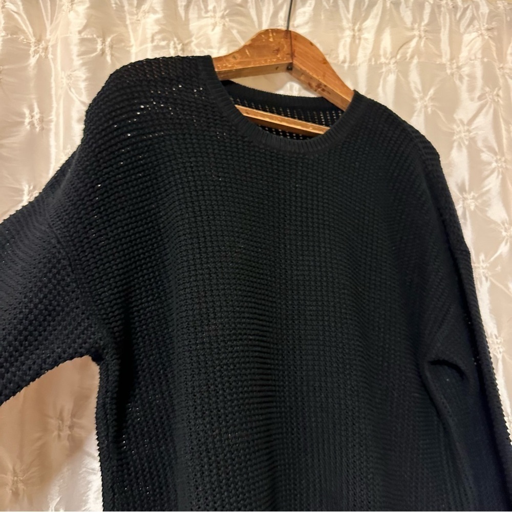 Lululemon Black Easy Embrace Long Sleeve Open Knit Sweater - Picture 6 of 15